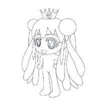 素面化小美人正面圖