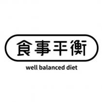食事平衡 well balanced diet 及圖