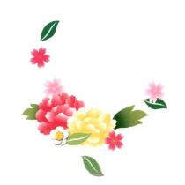 花與茶葉設計圖