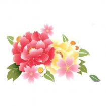 花與茶葉設計圖