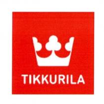 TIKKURILA and new crown on red background