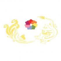 龍鳳七彩梅花標章圖