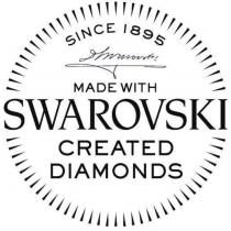 MADE WITH SWAROVSKI CREATED DIAMONDS SINCE 1895 & DEVICE