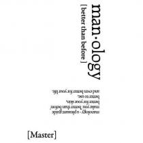 man.ology better than before Master 設計字