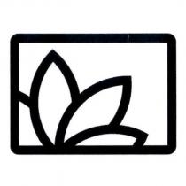 Rectangle with flower logo