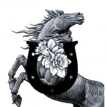 U+ 馬+花圖