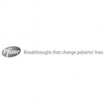 Breakthroughs that change patients' lives & Pfizer Logo