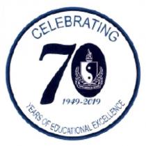 Celebrating 70 1949-2019 Years of Educational Excellence 及圖樣
