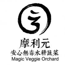 摩利元 安心無毒水耕蔬菜 MAGIC VEGGIE ORCHARD 及元字設計圖