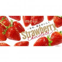meiji 一年中、莓をおいしく Strawberry Chocolate 及圖