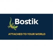 BOSTIK + Logo Gecko couleurs + ATTACHED TO YOUR WORLD