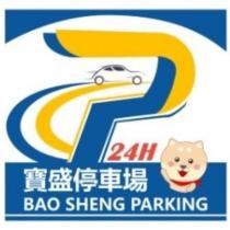 寶盛停車場 BAO SHENG PARKING 24H P 設計字及圖