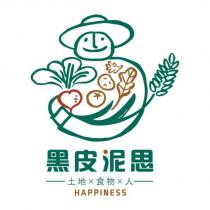 土地食物人黑皮泥思 HAPPINESS 及圖