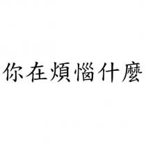 你在煩惱什麼