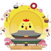 皇宮與雞圖
