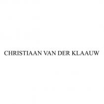 CHRISTIAAN VAN DER KLAAUW