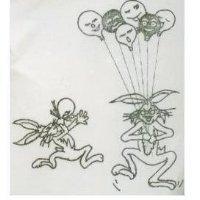 雙兔與汽球圖