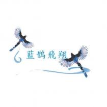 藍鵲飛翔及圖