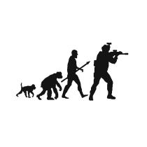 猴子進化成為特勤隊員圖