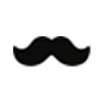 New 2D Mustache Design B&W
