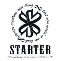 STARTER Starter creating new thing start new world is our task Anything is a start since 2010 及圖