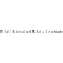 HH BAHI Balanced and Holistic Investments