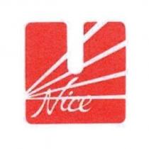英文字母 Nice 與方塊及線條幾何圖形組合