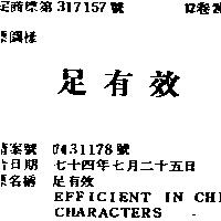 足有效 EFFICIENT IN CHINESE CHARACTERS