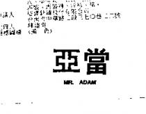 亞當 MR. ADAM