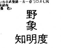 野象知明度
