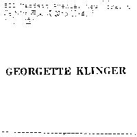 GEORGETTE KLINGER