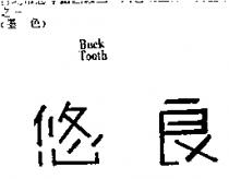 悠良及圖 Buck Tooth