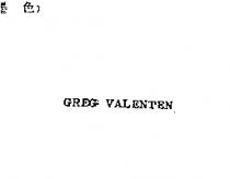GREG VALENTEN