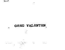 GREG VALENTEN