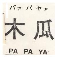 木瓜 PAPAYA パアパヤア