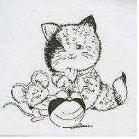 老鼠與猫戲球圖