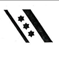 Three Stars Aligned Between Two Diagonal Stripes