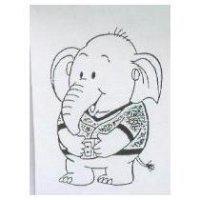可愛象圖案