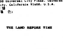 THE LAND BEFORE TIME