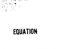 EQUATION