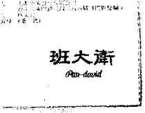班大衛 PAN-DAVID