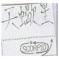 天蠍星及圖 SCORPIO
