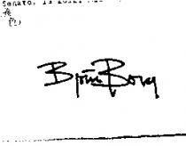 Signature of Mr. Bjorn Borg