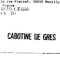 CABOTINE DE GRES