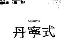 丹寧式 DUNNIS