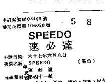 速必達 SPEEDO