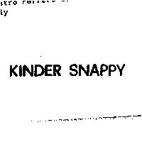 KINDER SNAPPY
