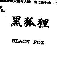 黑狐狸 BLACK FOX