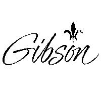 GIBSON in script format with the fleur de lisDESIGN