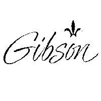 GIBSON in script format with the fleur de lisDESIGN